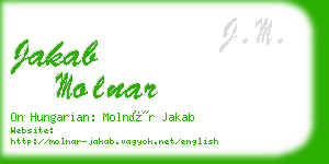 jakab molnar business card